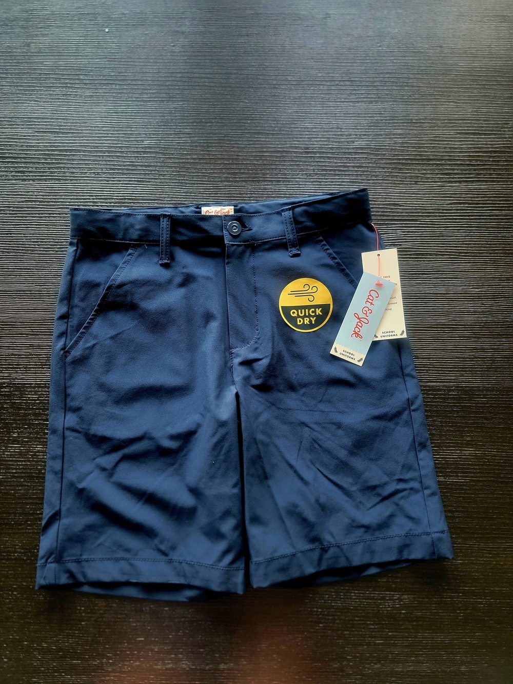Cat & Jack Sz 12 Boys Uniform School Shorts Blue Navy. Adjustable Waist.